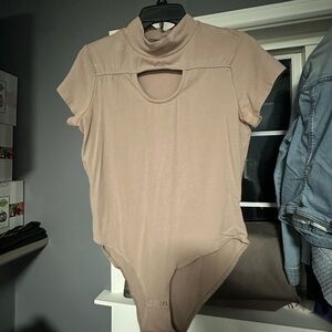 Maurices Tan Cut Out Fitted Bodysuit